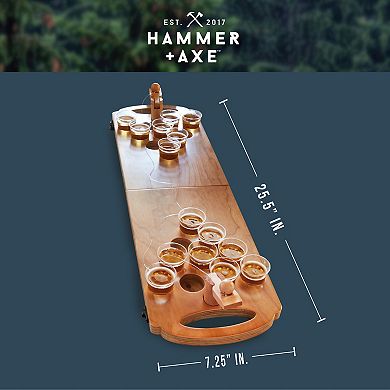 Hammer & Axe Game Wood Beer Pong Mini