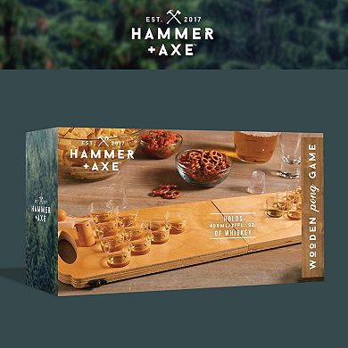 Hammer & Axe Game Wood Beer Pong Mini