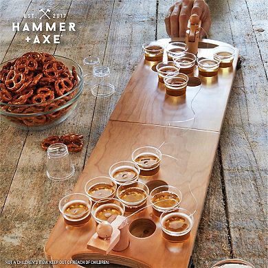 Hammer & Axe Game Wood Beer Pong Mini