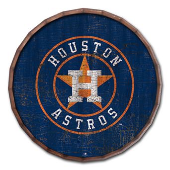 Houston Astros Distressed Barrel Top Wall Art