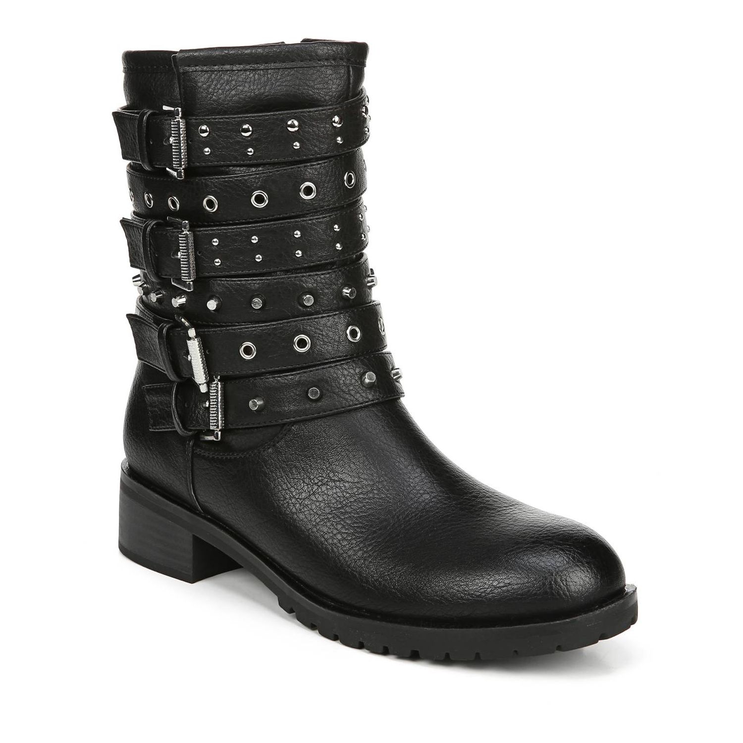 kohls black combat boots