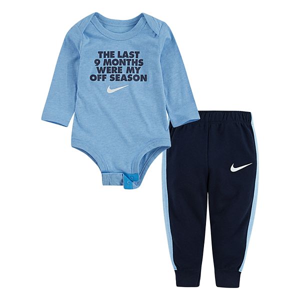 Baby Boy Nike 2 Piece Bodysuit & French Terry Pants Set