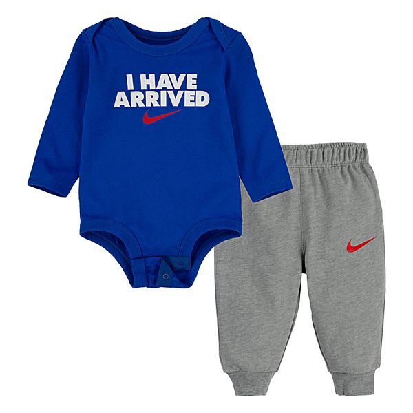 Baby Boy Nike 2 Piece Bodysuit & French Terry Pants Set