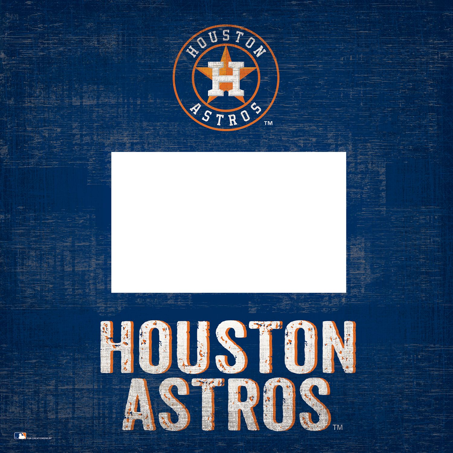 Rhodium Over Sterling Silver MLB LogoArt Houston Astros Pendant