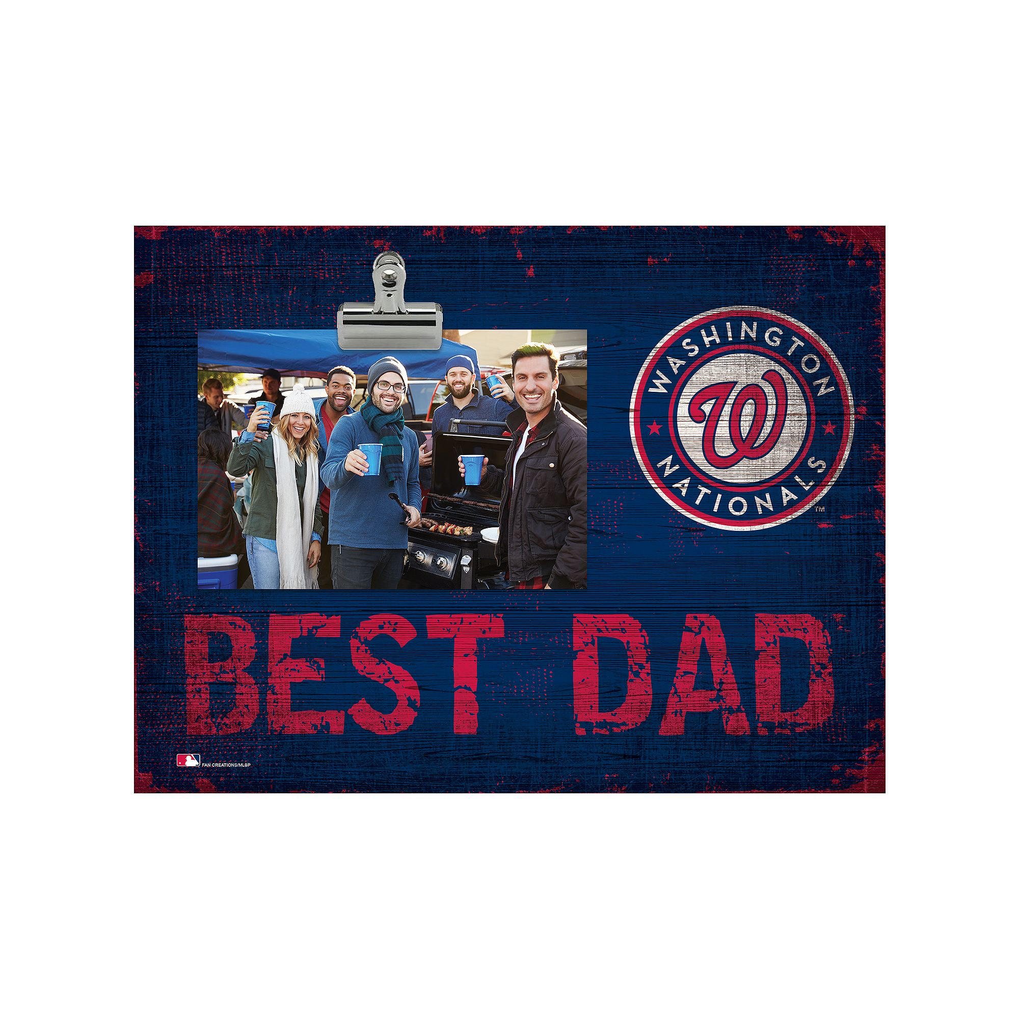Washington Nationals Best Dad Clip Photo Frame, Orange