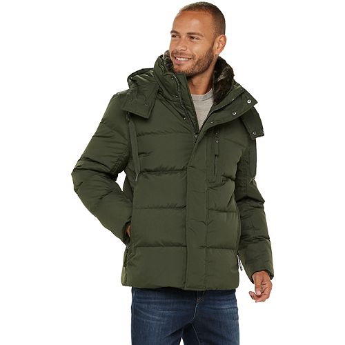 Men's Andrew Marc Marc New York Down-Filled Jacket with Removable Faux ...