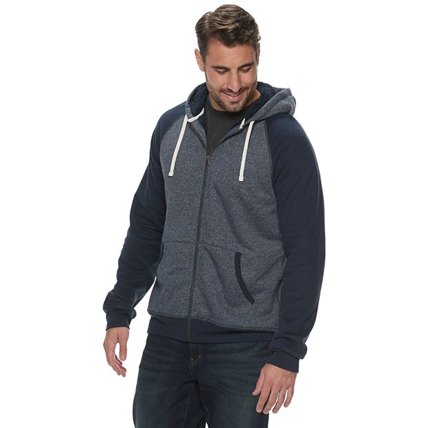 Big u0026 Tall Sonoma Goods For Life® Sherpa-Lined Zip-Front Fleece Hoodie