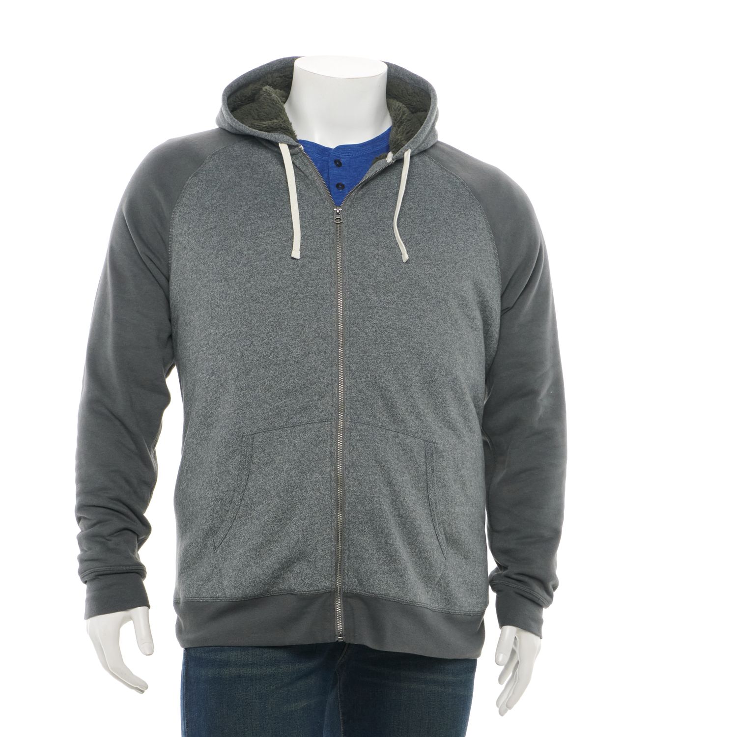 big and tall sherpa lined hoodie
