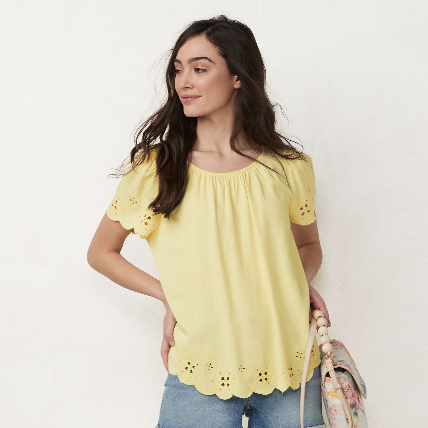 kohls yellow tops