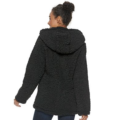 Juniors' madden NYC Fleece Hooded Jacket