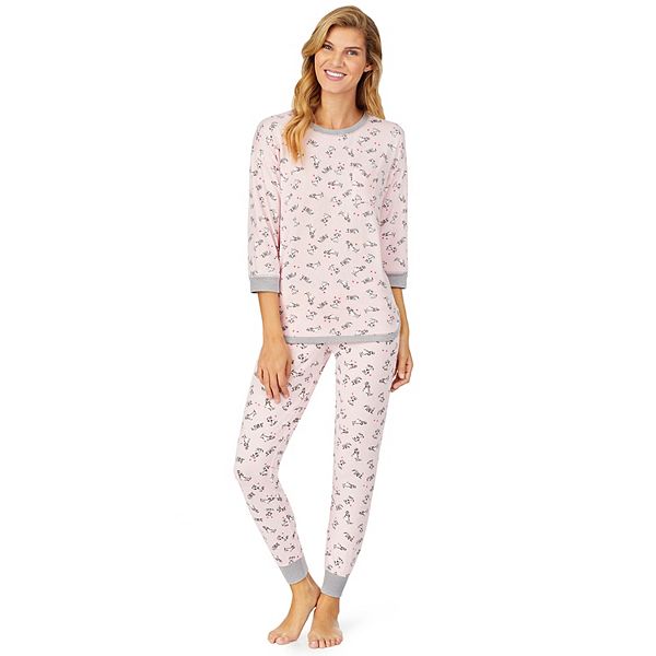 Women s Cuddl Duds Sweater Knit Pajama Set