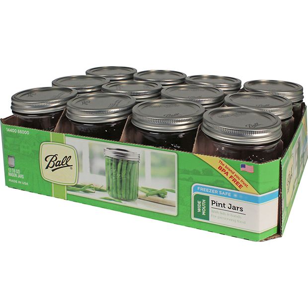 Glass Mason Jars for organic canning, 12 oz