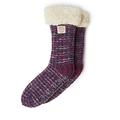 Women's Dearfoams Blizzard Sock Space Dye textured Knit