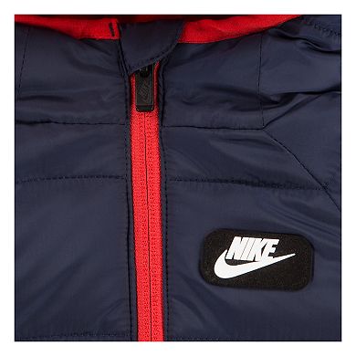Baby Boy Nike Hooded Puffer Snowsuit Coverall