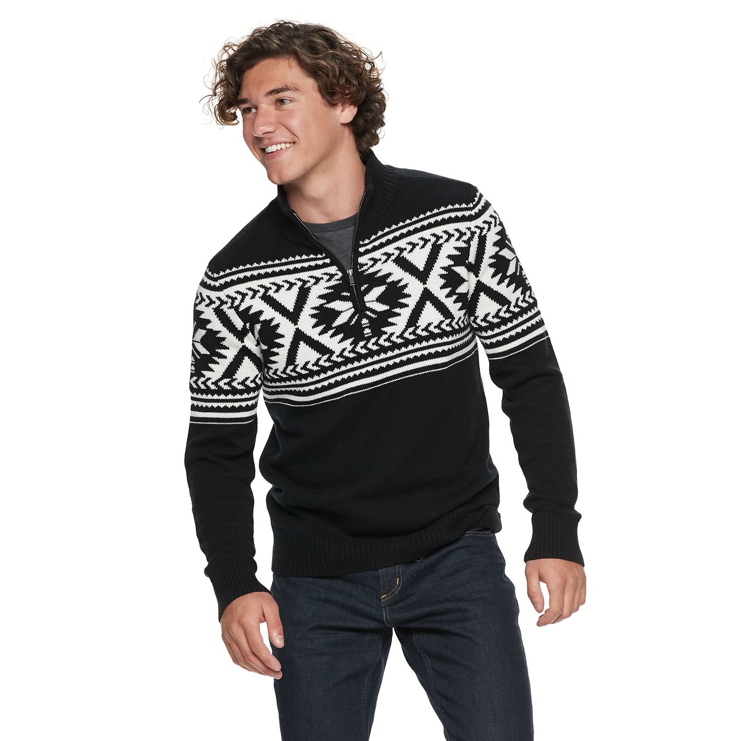 kohls mens zip up sweaters