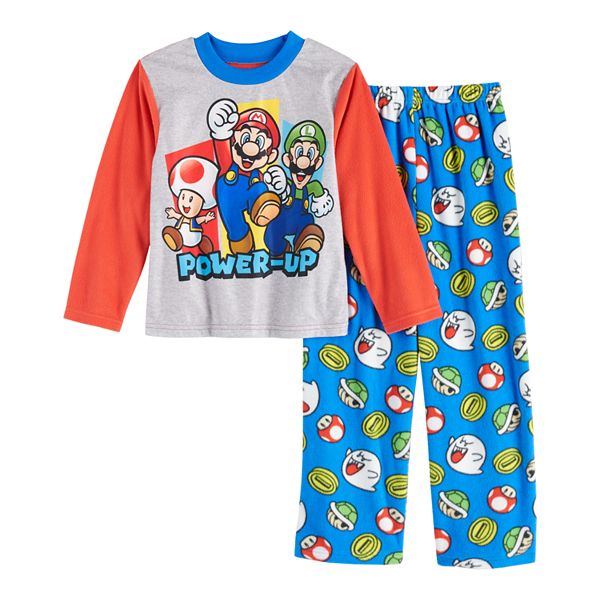 Boys 4-10 Nintendo Mario Bros Power-Up 2-Piece Pajama Set