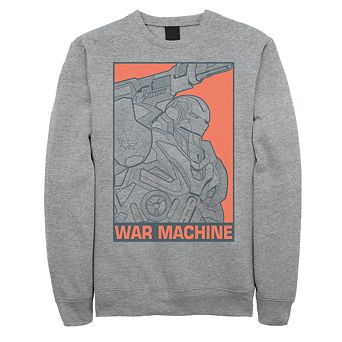 Men's Marvel Avengers Endgame Pop War Machine Poster Sweatshirt