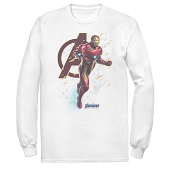 Men's Marvel Avengers Endgame Iron-Man Long Sleeve Tee