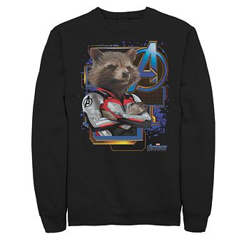 Men's Marvel Avengers Endgame Space Rocket Suit Fleece Top