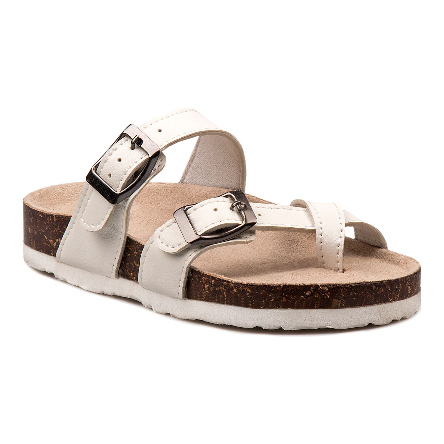 kohls girls white sandals