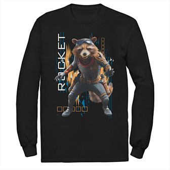 Men's Marvel Avengers Endgame Rocket Motion Long Sleeve Tee