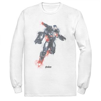 Men's Marvel Avengers War Machine Blast Off Painted Long Sleeve Tee