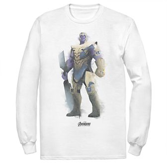 Men's Marvel Avengers Thanos Paint Long Sleeve Tee