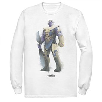 Men's Marvel Avengers Thanos Paint Long Sleeve Tee