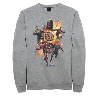 Men's Marvel Avengers Endgame Planet Explosion Group Fleece Top