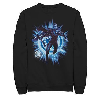 Men's Marvel Avengers Endgame Thor Lightning Fleece Top