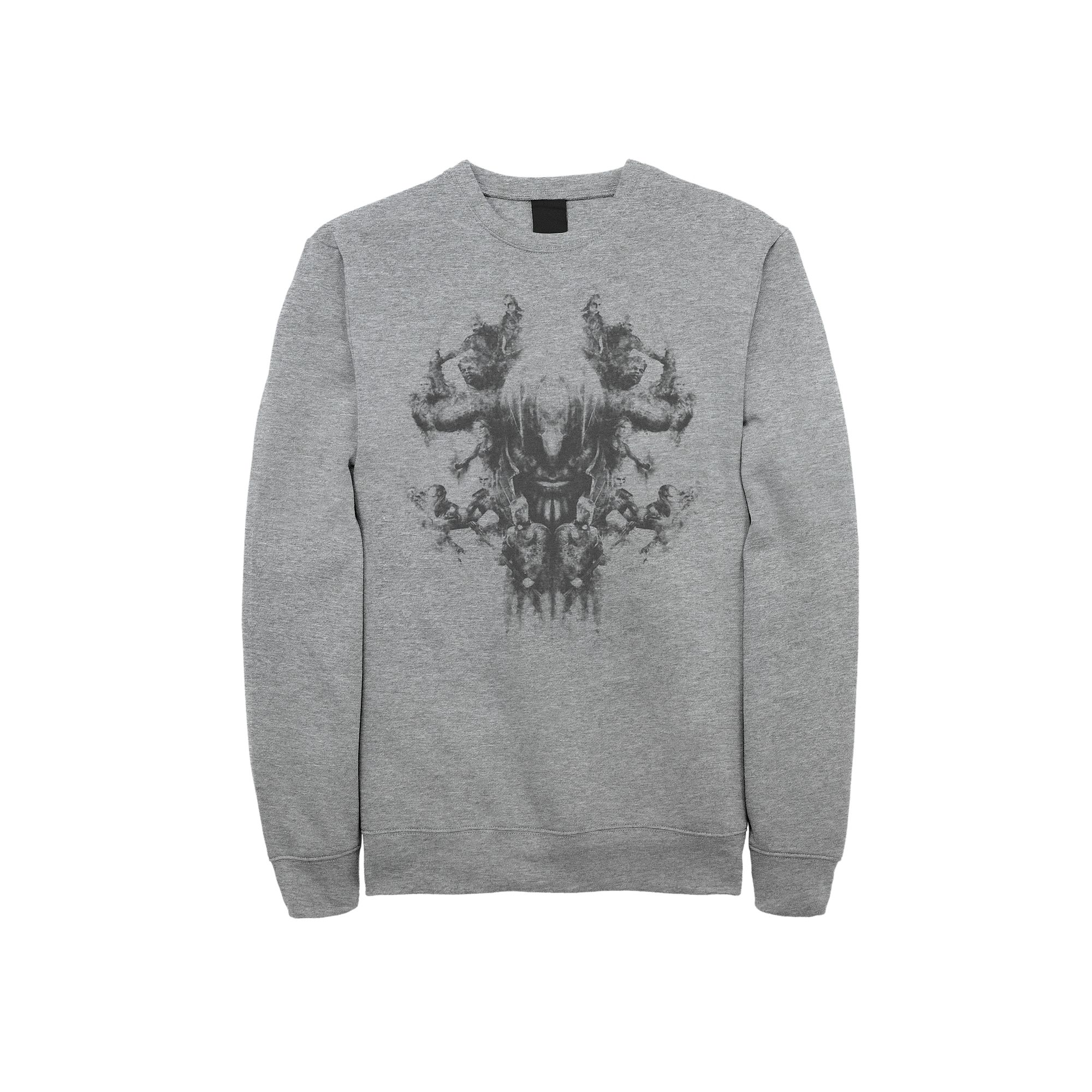 Mens Marvel Avengers Endgame Smoke Skull Fleece Top, Size: Small, Athletic