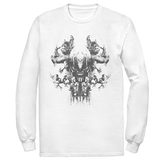 Men's Marvel Avengers Endgame Smoke Skull Long Sleeve Tee