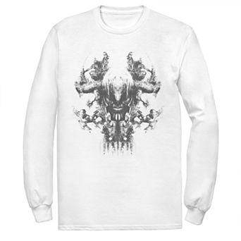 Men's Marvel Avengers Endgame Smoke Skull Long Sleeve Tee