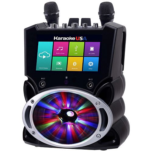 Karaoke USA Complete WiFi Bluetooth Karaoke Machine with 9" Touch Screen