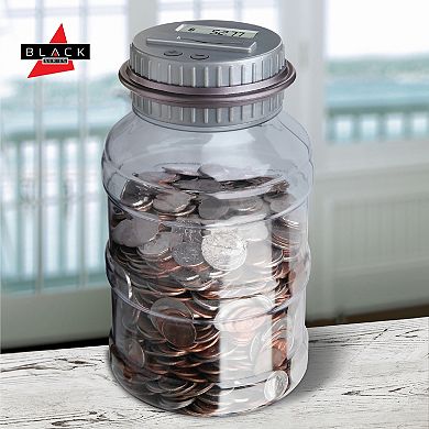 Black Series Coin Counting Jar