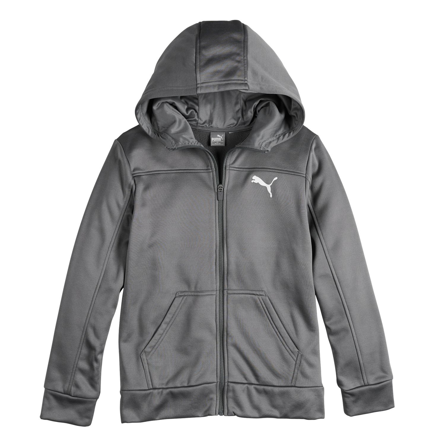 grey puma zip up hoodie