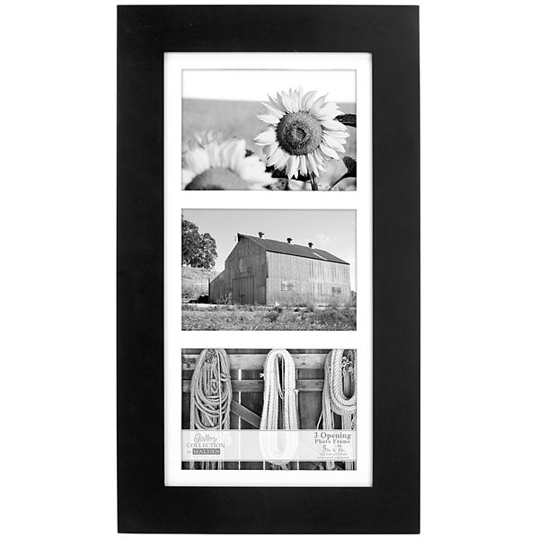 Malden 3-opening 5x 7 Black Wall Frame