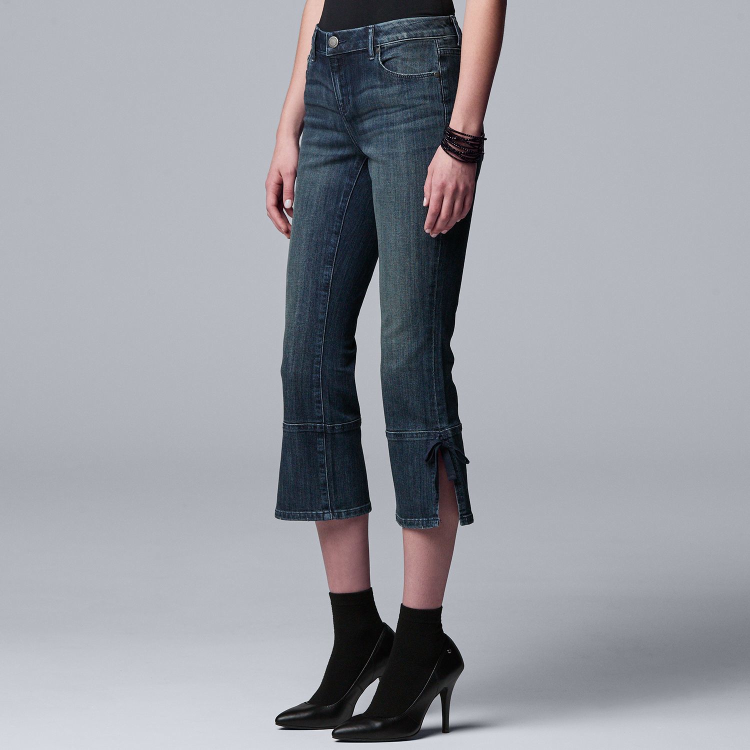 vera wang cropped jeans