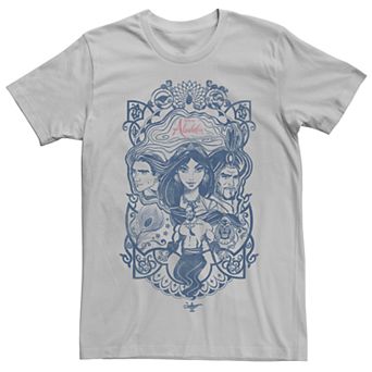 Disney's Aladdin Men's Jasmine, Jafar & Genie Graphic Tee