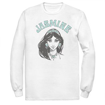 Disney's Aladdin Men's Jasmine Portrait Long Sleeve Graphic Tee