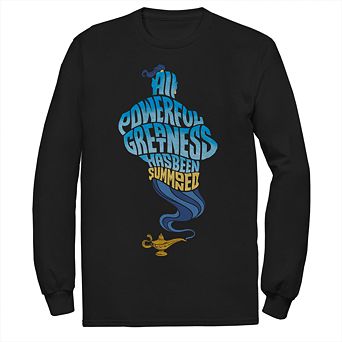 Disney's Aladdin Men's All Powerful Genie Long Sleeve Graphic Tee