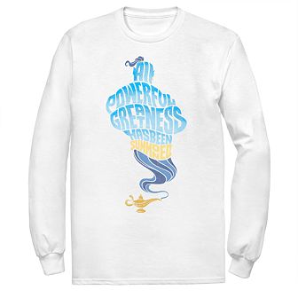Disney's Aladdin Men's All Powerful Genie Long Sleeve Graphic Tee
