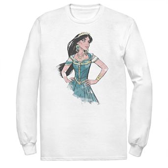Disney's Aladdin Men's Jasmine Portrait Long Sleeve Graphic Tee