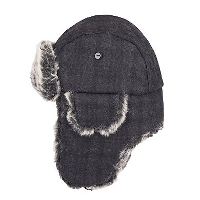 Men's Dockers® Plaid Trapper Hat with Faux-Fur Trim