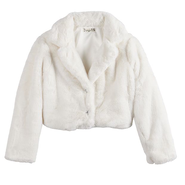 RK_90007 - Girls Jacket Style 90007 - Elegant White Faux Fur