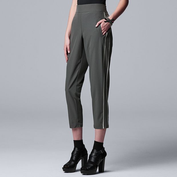 Women's cropped 2025 tuxedo pants