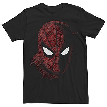 Men's Marvel Spider-Man Tech Face Mask Portrait Tee