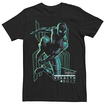Men's Marvel Spider-Man Stealth Suit Jumping Darkness Tee