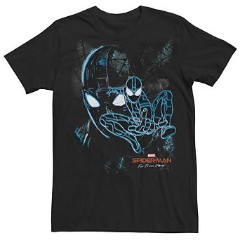 Men's Marvel Spider-Man Far From Home Stealth Suit Darkness Web Tee