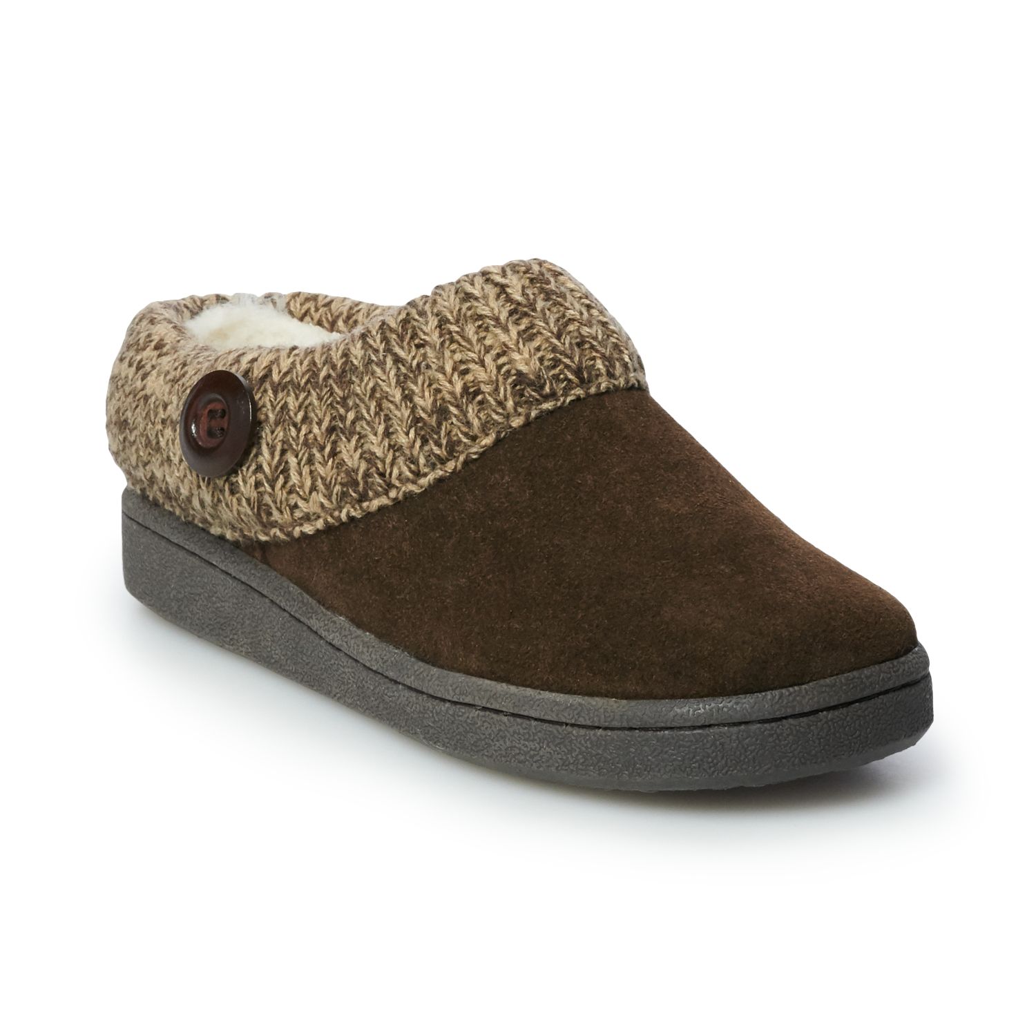 clarks knit collar clog slipper